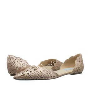 Betsey Johnson Lucy Satin Wedding Bridal Flats